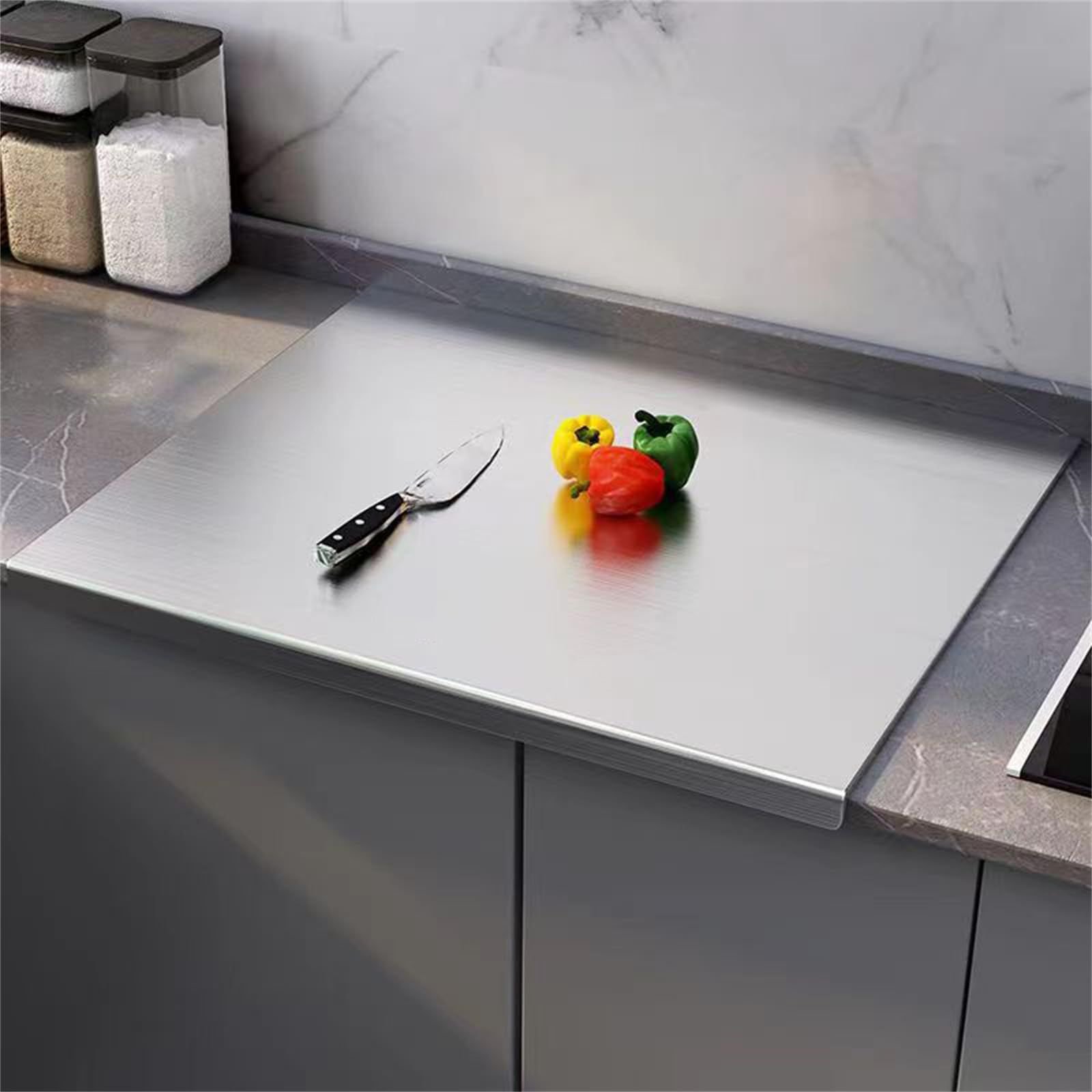 Combo: Square Tadka pan + Chopping Board small + 7" Kadhai - Image 2