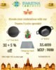 Combo: 12.5" Dosa tawa + Chopping Board Big + 11" Kadhai